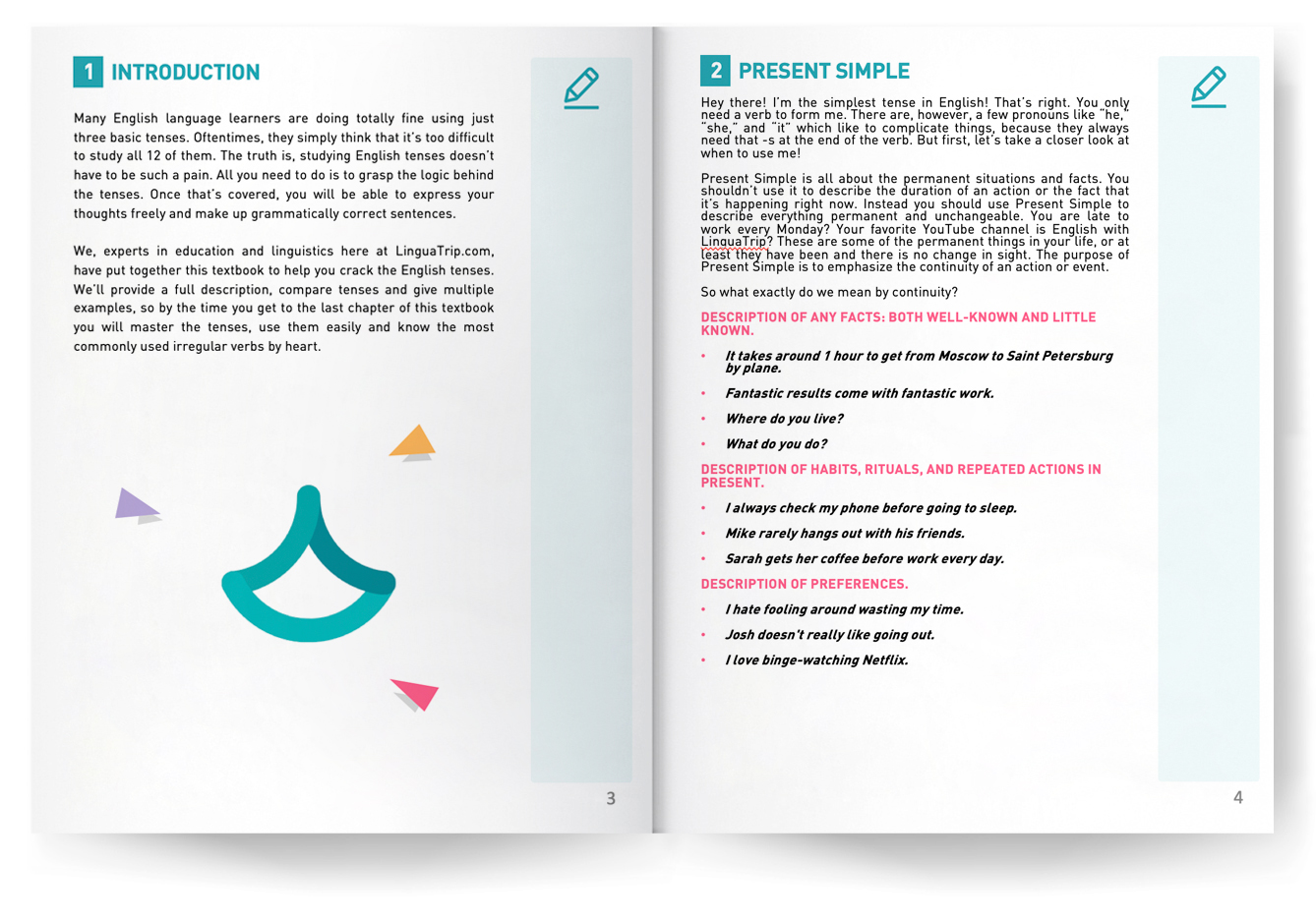 Preview of the handbook pages